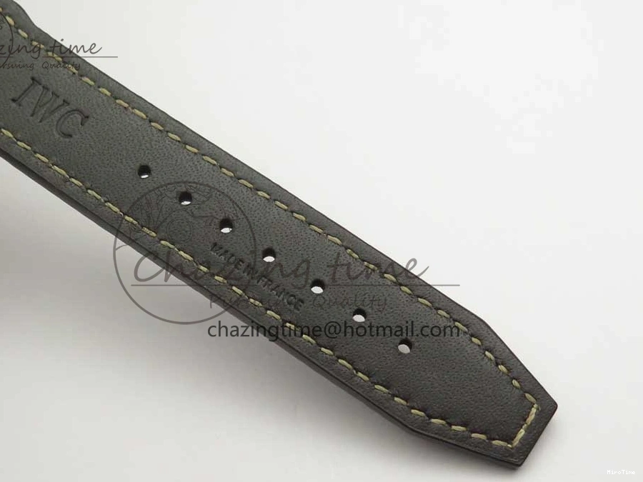 MIROTIME 0328 SmartChoice Mark XVIII IW327006 Titanium M+F 1:1 Best Edition Black Dial on Brown Leather Strap A 7145